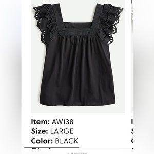 J crew eyelet sleeve tank